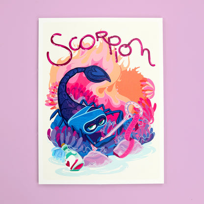 Affiche JULIESBUDDIES Collection Astro SCORPION