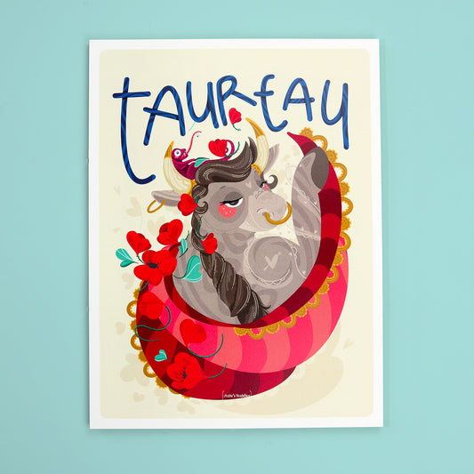 Affiche JULIESBUDDIES Collection Astro TAUREAU