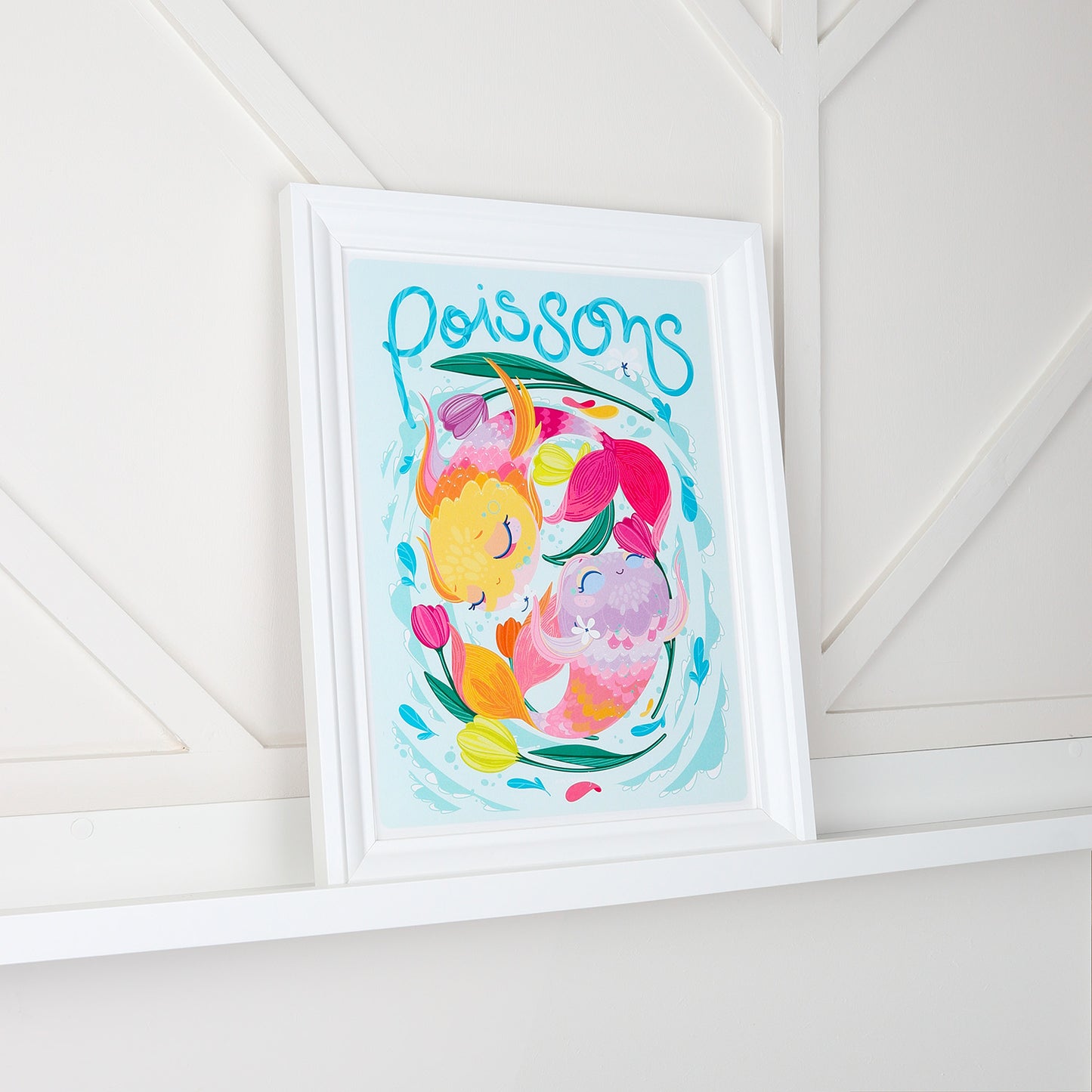 Affiche JULIESBUDDIES Collection Astro POISSONS