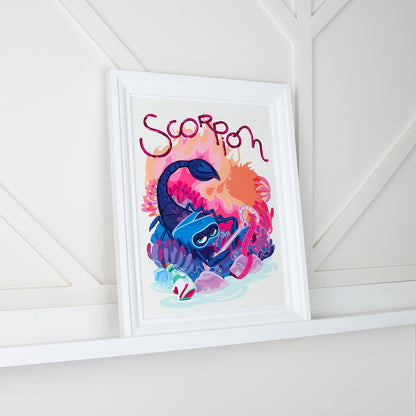 Affiche JULIESBUDDIES Collection Astro SCORPION
