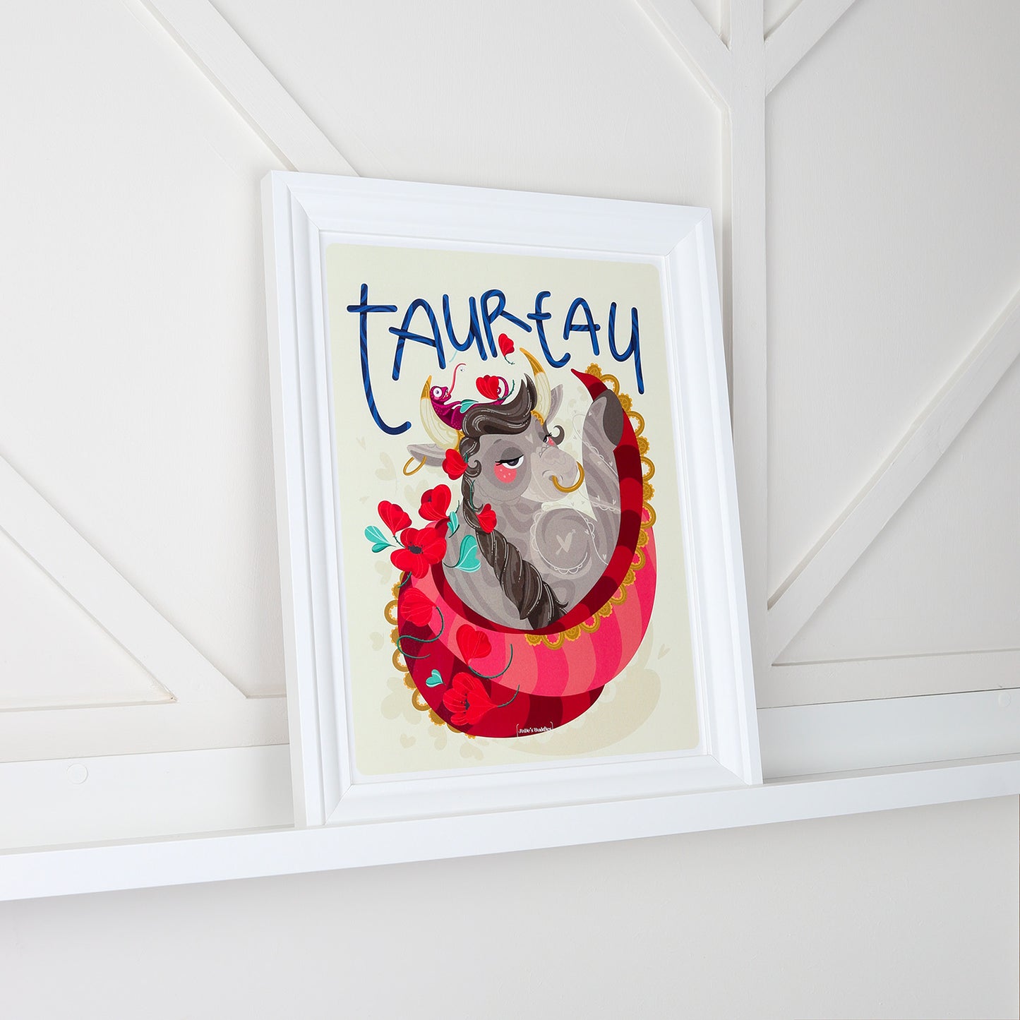 Affiche JULIESBUDDIES Collection Astro TAUREAU