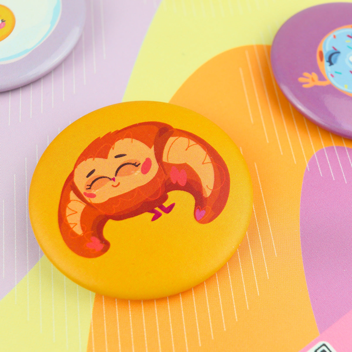  Pack petit-déjeuner JULIESBUDDIES - Lot de 4 badges