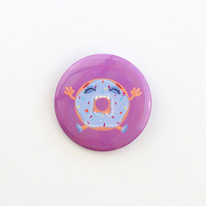 JULIESBUDDIES Badge Rond en métal "Beignet Donut"