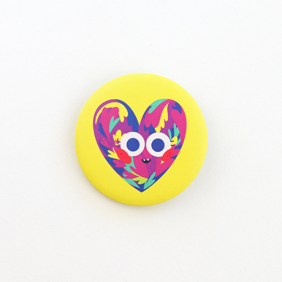 JULIESBUDDIES Button Pin Badge "Colorful Heart"