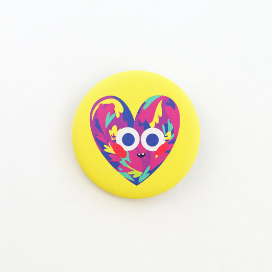 JULIESBUDDIES Button Pin Badge "Colorful Heart"