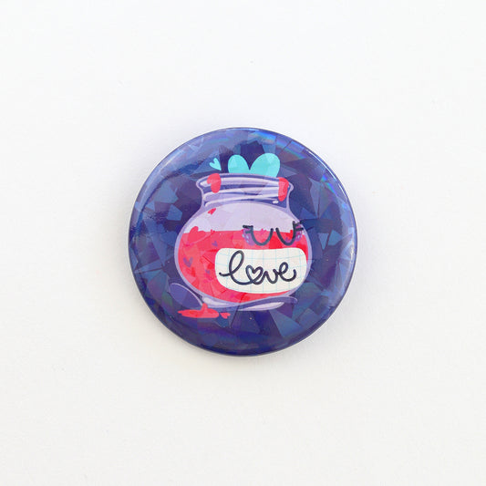 JULIESBUDDIES Button Pin Badge "Love jam Jar"