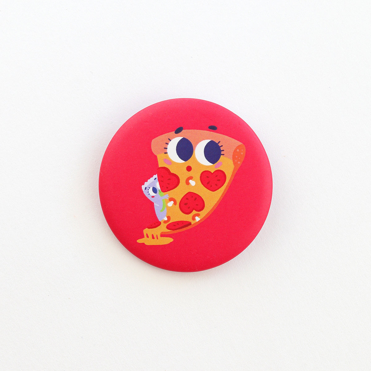 JULIESBUDDIES Button Pin Badge "Cheesy Pizza"