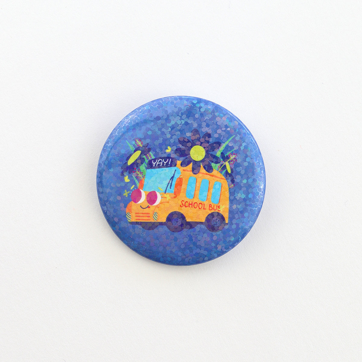 JULIESBUDDIES Button Pin Badge "School Bus"