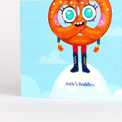 Carte de Voeux JULIESBUDDIES - Bretzel casse-noisette