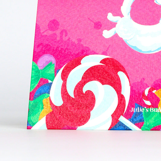Carte de Voeux JULIESBUDDIES - Chien joyeux