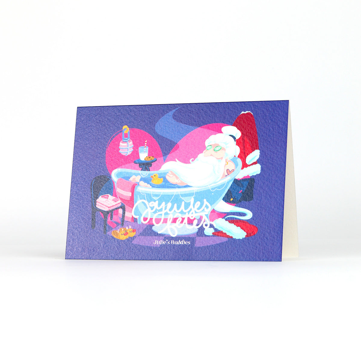 Carte de Voeux JULIESBUDDIES - Père Noël se baignant