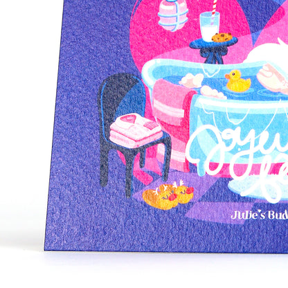 Carte de Voeux JULIESBUDDIES - Père Noël se baignant
