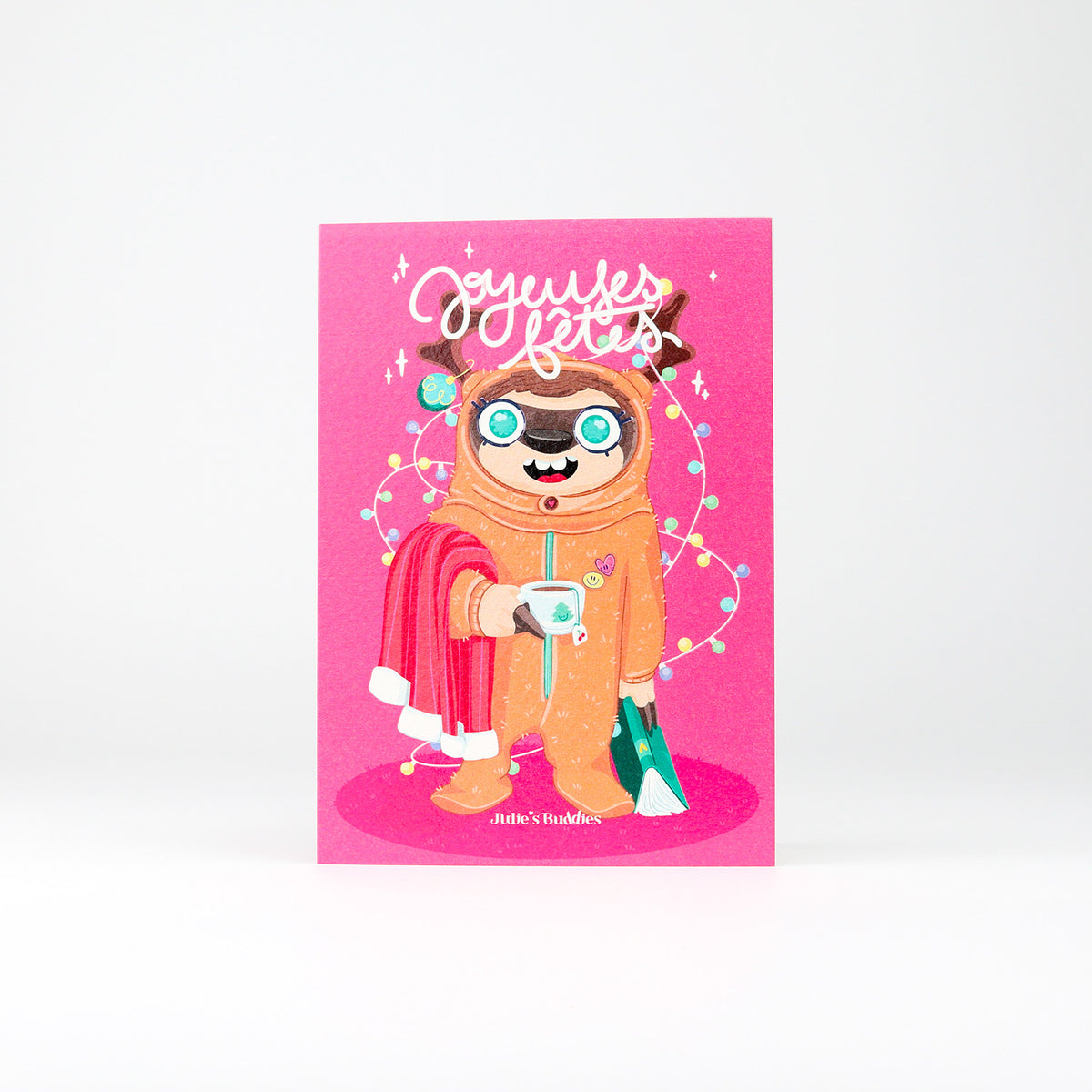 JULIESBUDDIES Greeting Card - Cozy Sloth