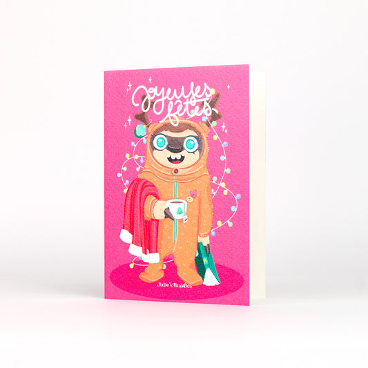 Carte de Voeux JULIESBUDDIES - Paresseux cosy