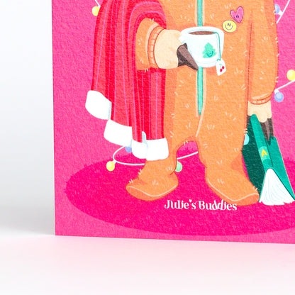 JULIESBUDDIES Greeting Card - Cozy Sloth