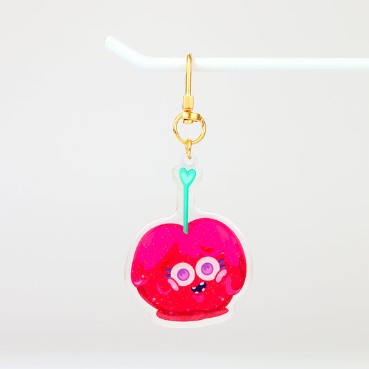 JULIESBUDDIES Porte-clés Pomme d'Amour en Acrylique