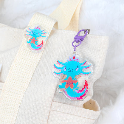 JULIESBUDDIES Porte-clés Axolotl Sirène en Acrylique