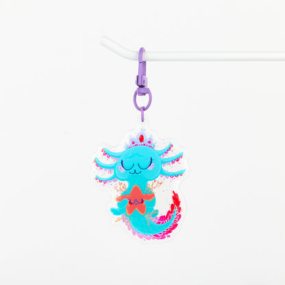JULIESBUDDIES Porte-clés Axolotl Sirène en Acrylique