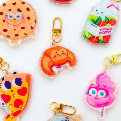 JULIESBUDDIES Baby Croissant Acrylic Keychain