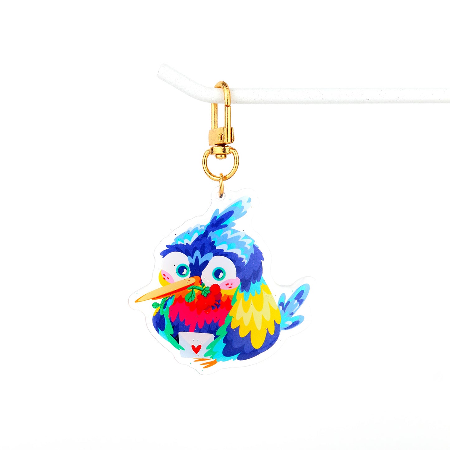 JULIESBUDDIES Porte-clés Oiseau Messager en Acrylique