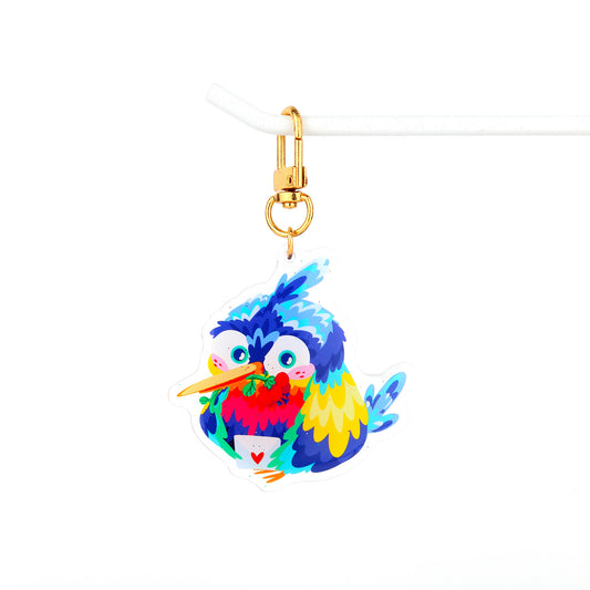 JULIESBUDDIES Porte-clés Oiseau Messager en Acrylique