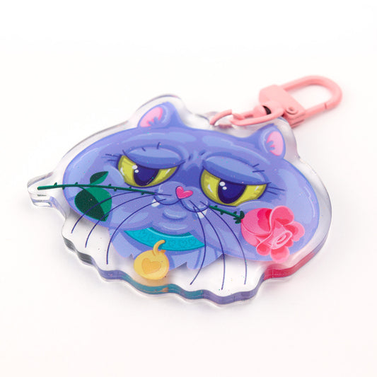 JULIESBUDDIES Porte-clés Chat gris