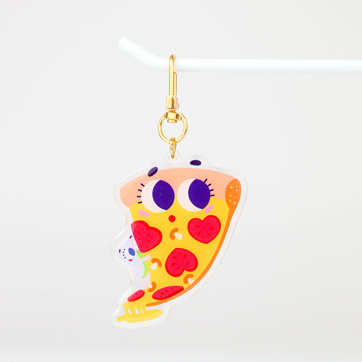 JULIESBUDDIES Porte-clés Pizza au fromage en Acrylique