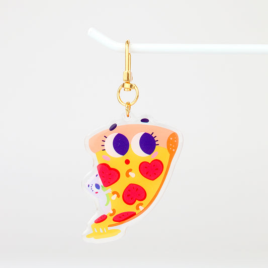 JULIESBUDDIES Porte-clés Pizza au fromage en Acrylique