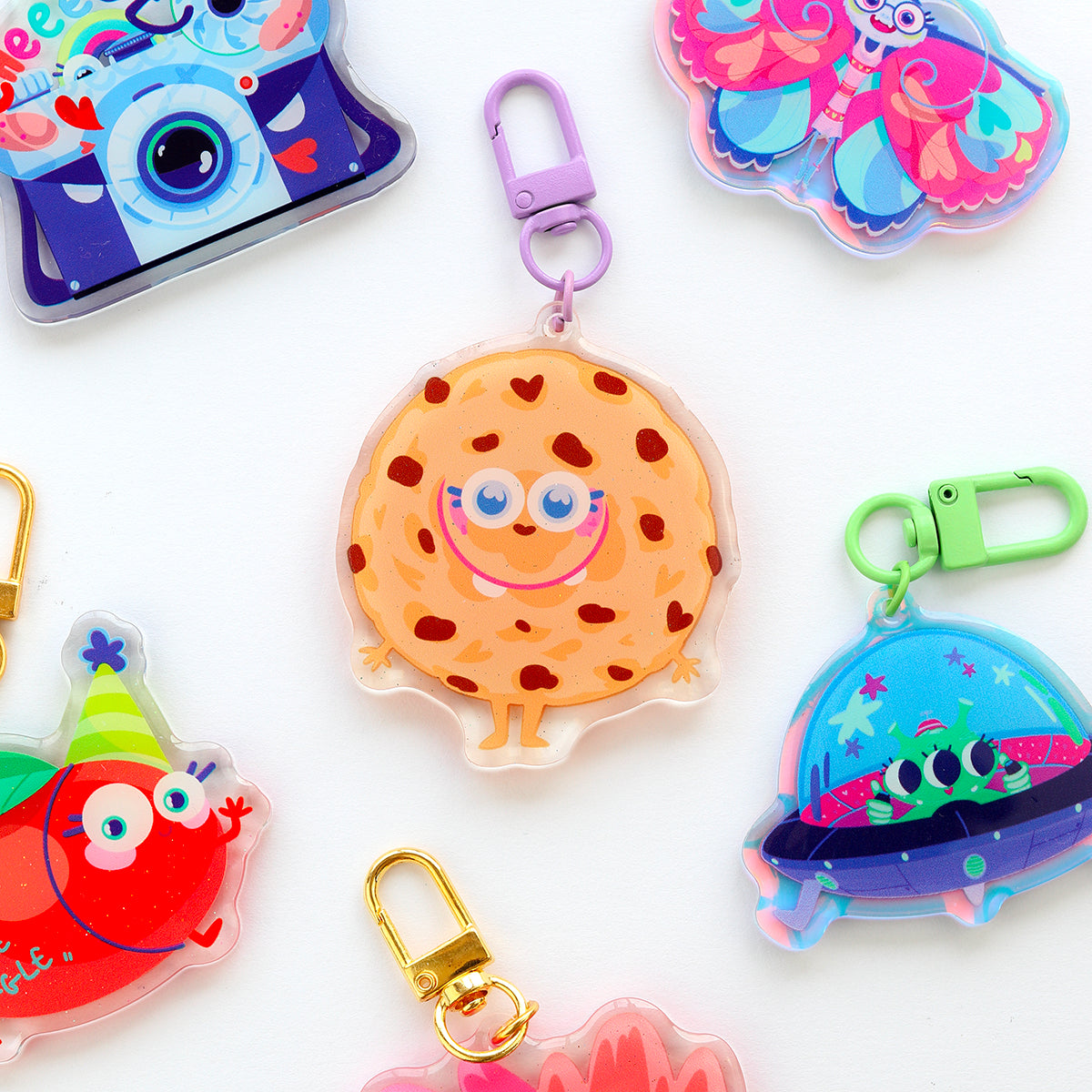JULIESBUDDIES Charming Cookie Acrylic Keychain