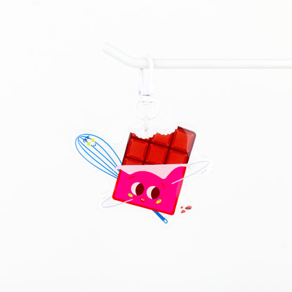 JULIESBUDDIES Porte-clés Chocolat Joyeux en Acrylique