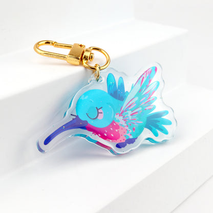 JULIESBUDDIES Porte-clés Colibri en Acrylique