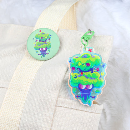 JULIESBUDDIES Porte-clés Brocoli Cosmique en Acrylique