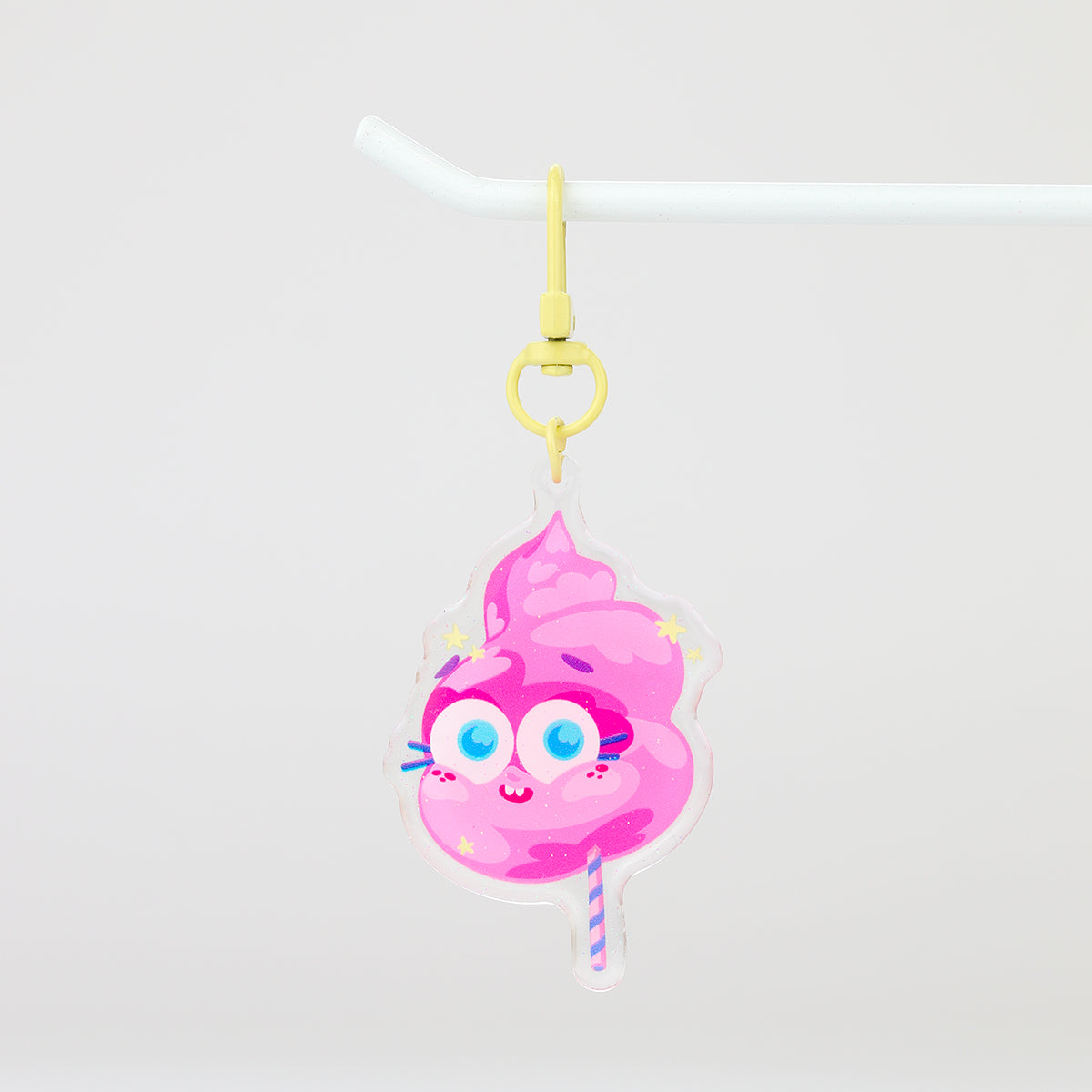 JULIESBUDDIES Porte-clés Barbe à Papa en Acrylique