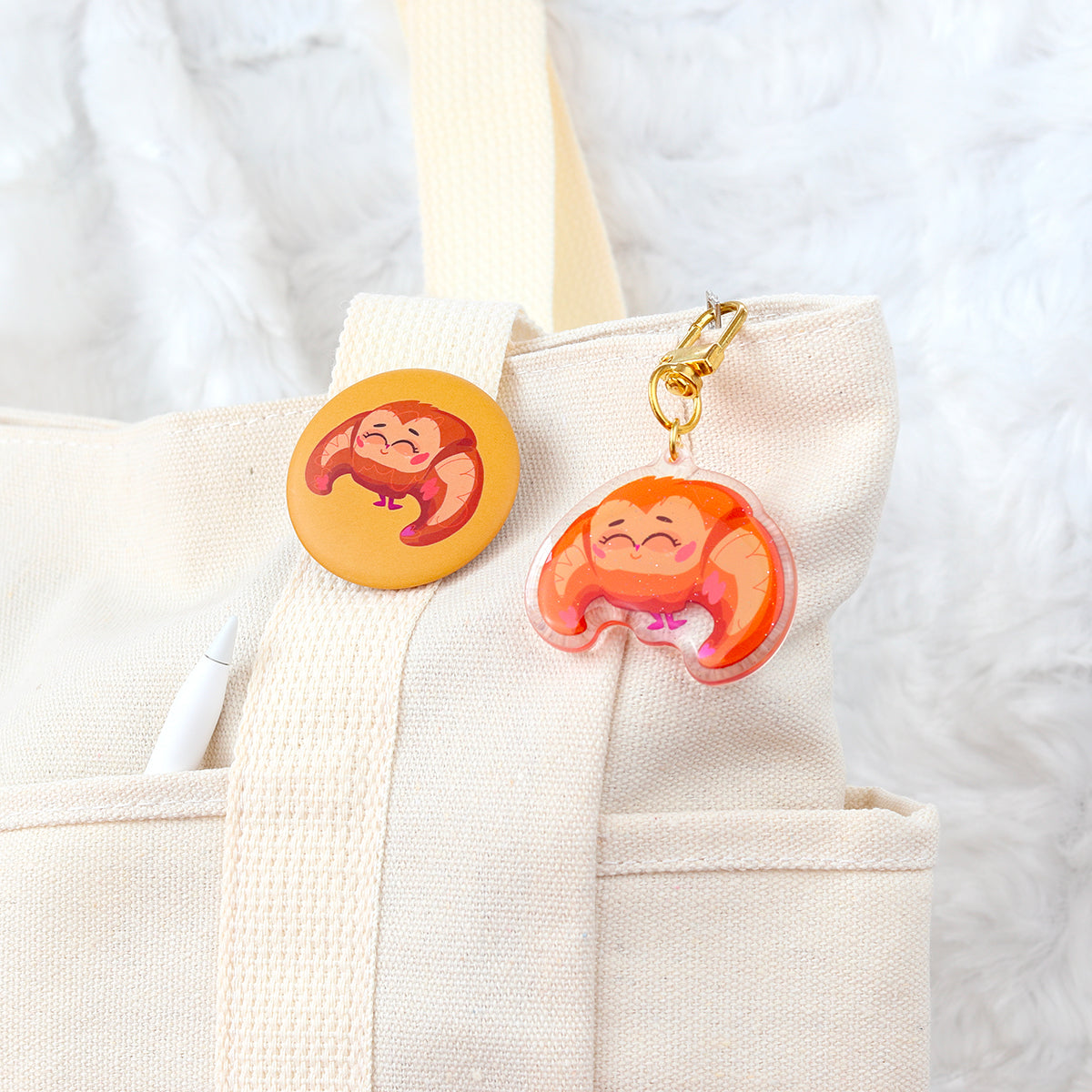 JULIESBUDDIES Croissant Acrylic Keychain