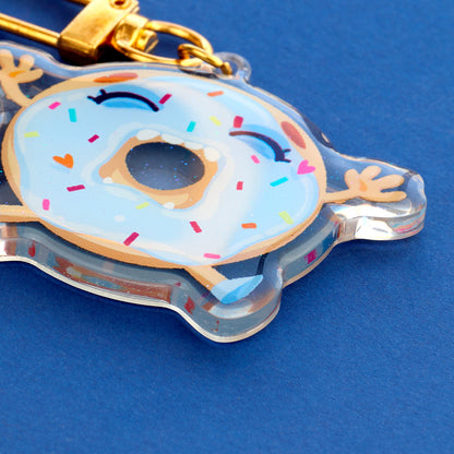 JULIESBUDDIES Holographic Donut Acrylic Keychain