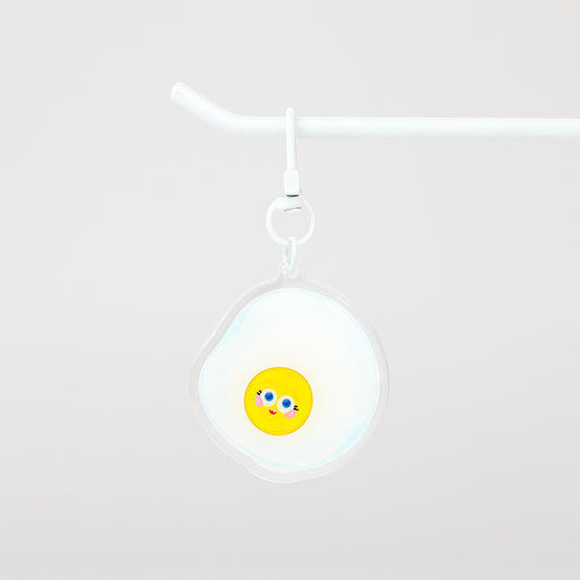 JULIESBUDDIES Porte-clés Oeuf au plat en Acrylique