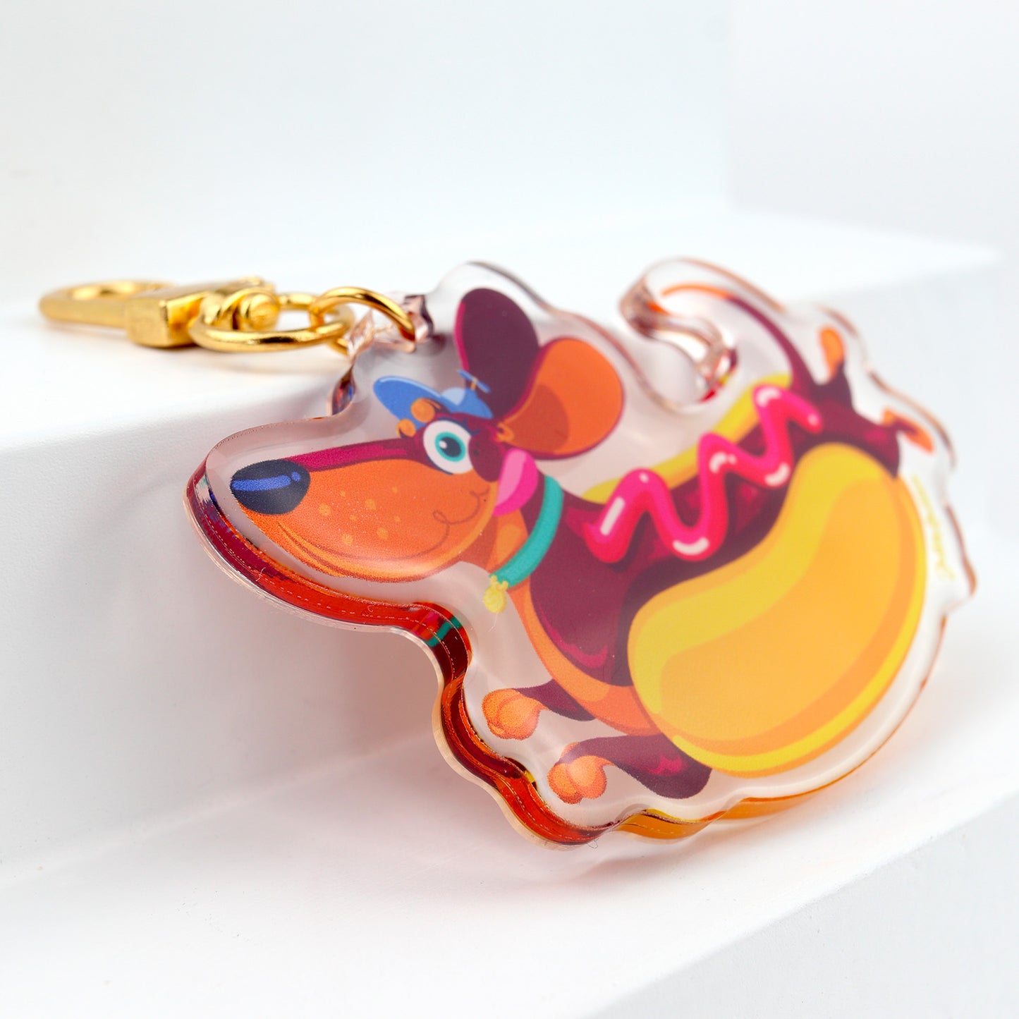JULIESBUDDIES Porte-clés Teckel Chien Saucisse en Acrylique