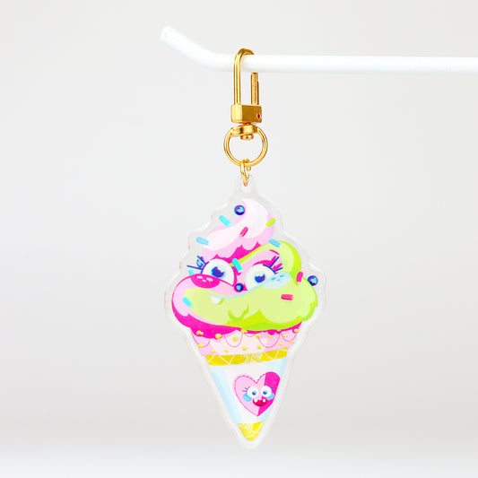 JULIESBUDDIES Ice Cream Acrylic Keychain