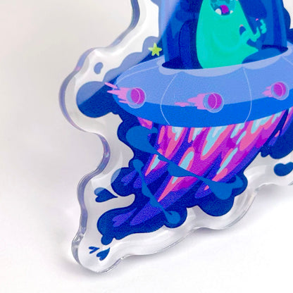 JULIESBUDDIES Porte-clés Extraterrestre en OVNI en Acrylique