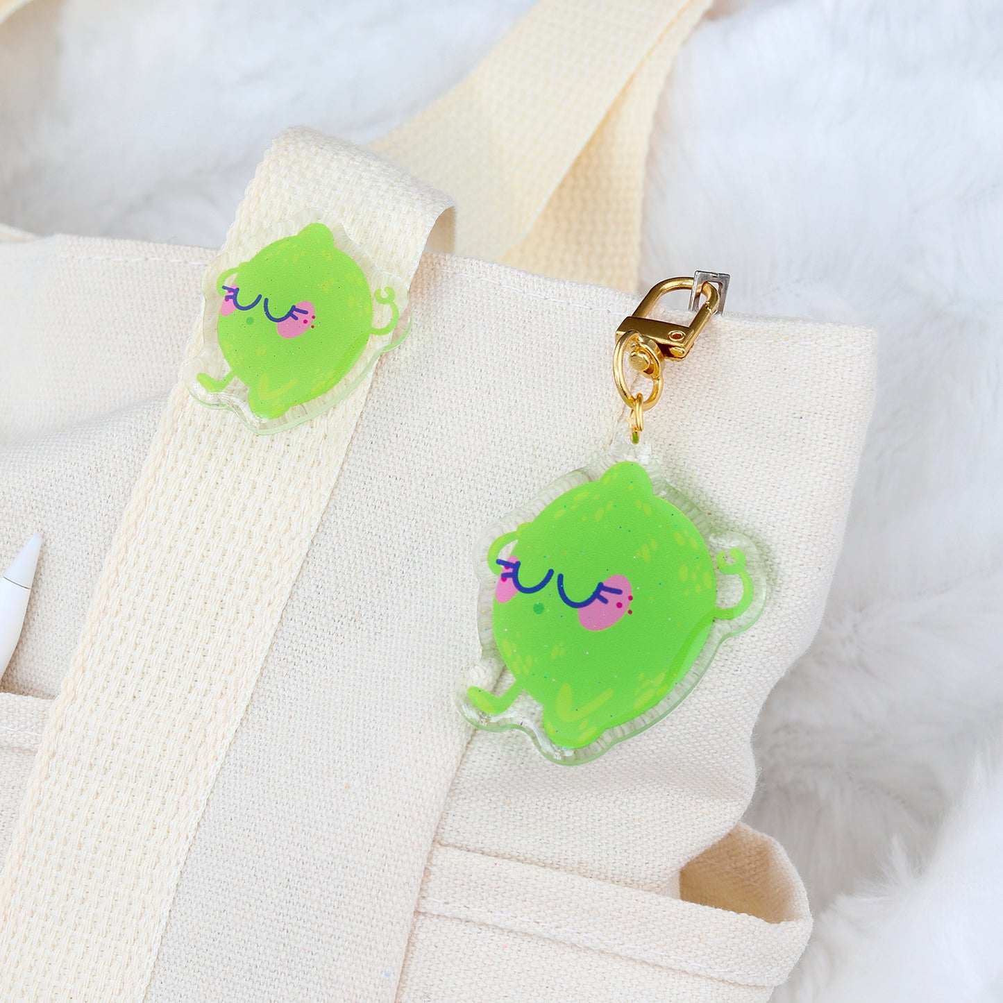 JULIESBUDDIES Porte-clés Citron Vert en Acrylique