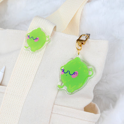 JULIESBUDDIES Porte-clés Citron Vert en Acrylique