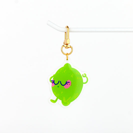 JULIESBUDDIES Lime Fruit Acrylic Keychain