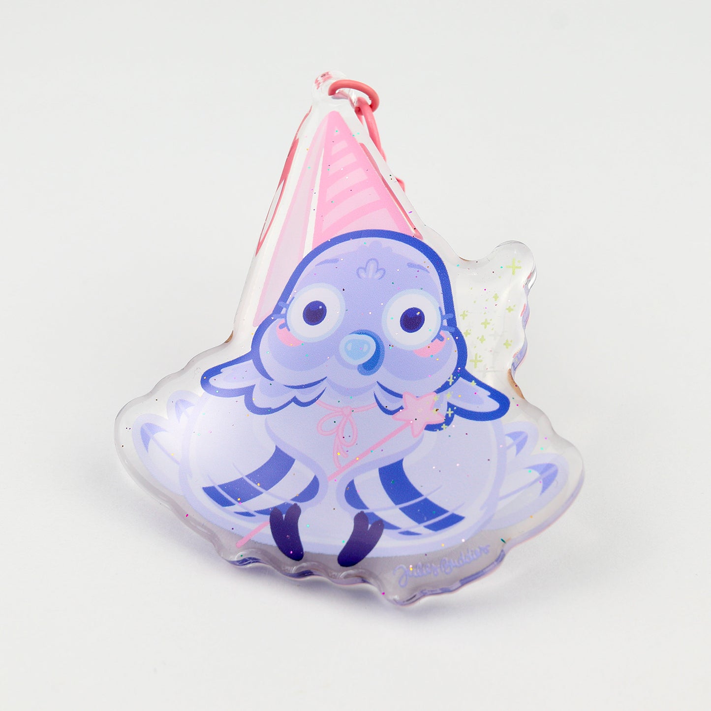 JULIESBUDDIES Magical Pigeon Acrylic Keychain