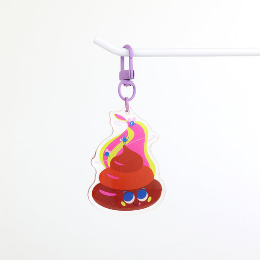 JULIESBUDDIES Happy Poop Acrylic Keychain