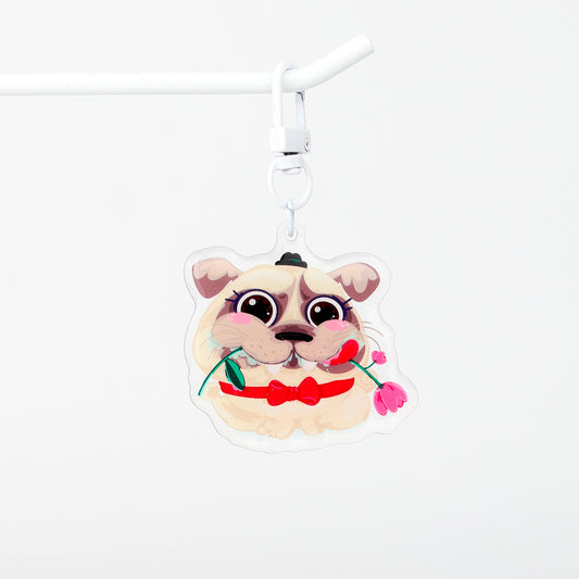 JULIESBUDDIES Porte-clés Chien Carlin