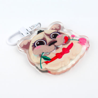 JULIESBUDDIES Pug Acrylic Keychain