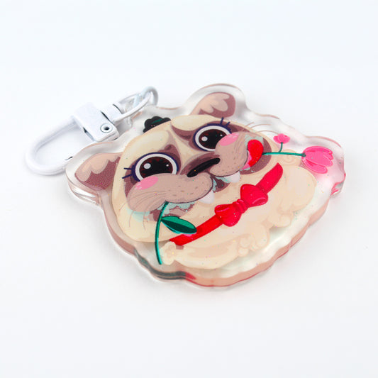JULIESBUDDIES Porte-clés Chien Carlin