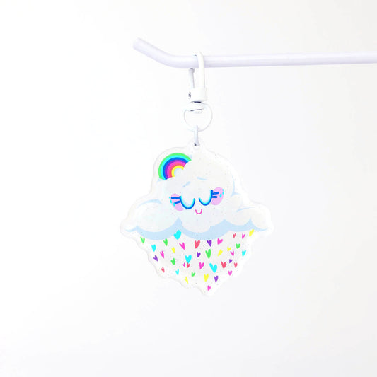 JULIESBUDDIES Porte-clés Nuage Arc-en-ciel en Acrylique