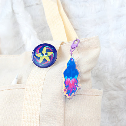 JULIESBUDDIES Space Rocket Acrylic Keychain