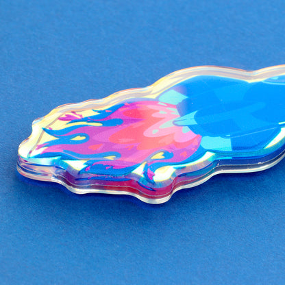 JULIESBUDDIES Space Rocket Acrylic Keychain